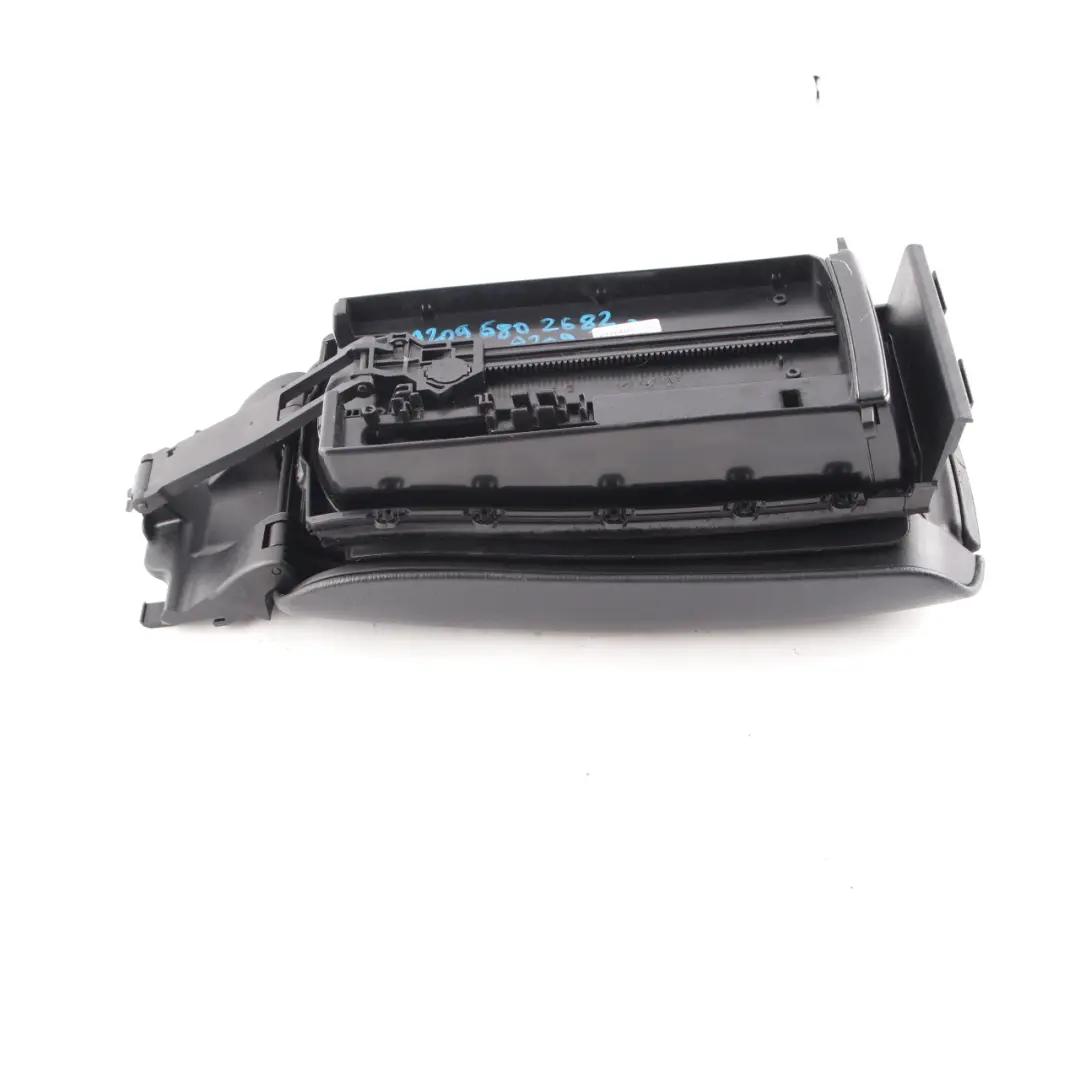 Mercedes CLK W209 Centre Console Arm Rest Cover Panel Armrest Leather Black - SKU A2096802682 - Part number A2096802682