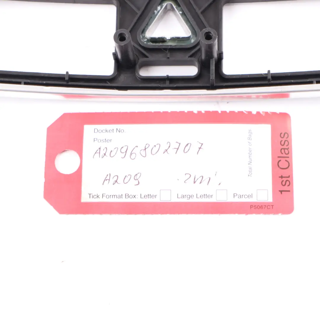 Mercedes C209 Console Interruttore di emergenza Telaio copertura Alu - SKU A2096802707 - Numero di parte A2096802707
