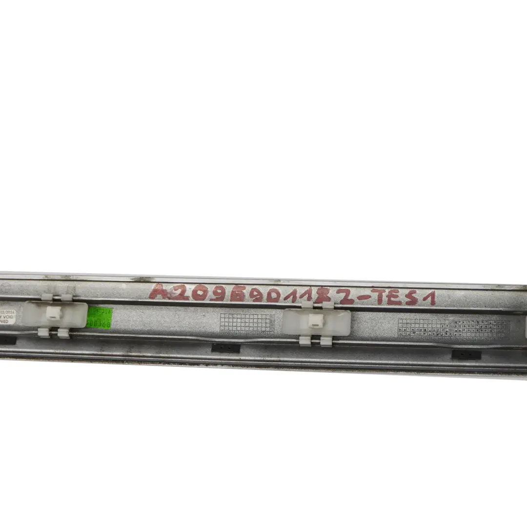 Front Left N/S Moulding Trim Tellurium Silver 762 to Mercedes CLK W209 with Part number A2096901182 Mercedes CLK W209 Front Left N/S Moulding Trim Tellurium Silver 762 - SKU A2096901182-TES1 - Part number A2096901182