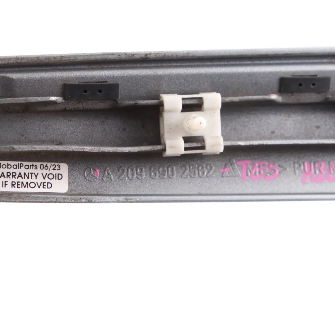 Mercedes W209 Moulding Trim Rear Left N/S Cover Tellurium Silver 762 - SKU A2096902562-TES - Part number A2096902562