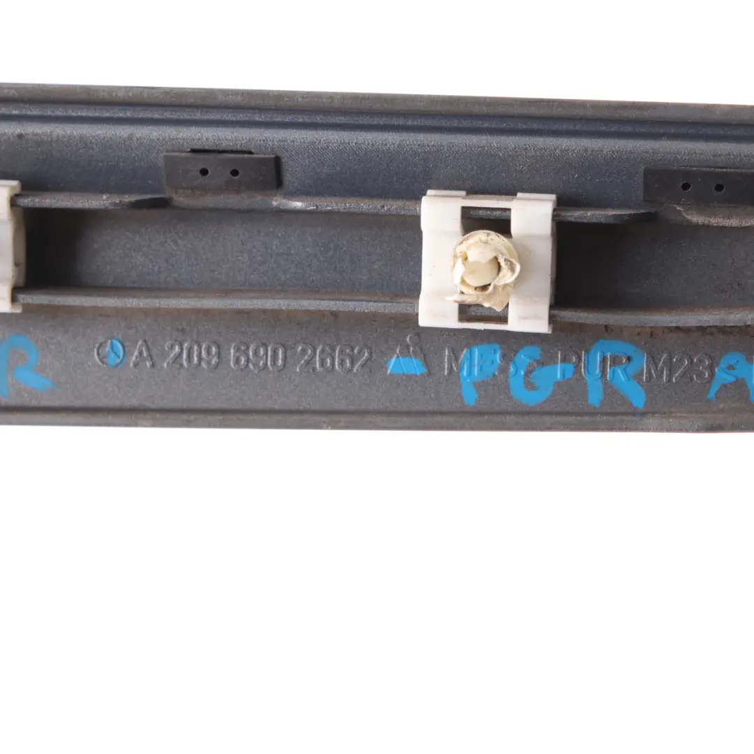 Moulding Trim Rear Right O/S Perlite Grey - 747 to Mercedes CLK W209 with Part number A2096902662 Mercedes CLK W209 Moulding Trim Rear Right O/S Perlite Grey - 747 - SKU A2096902662-PGR - Part number A2096902662