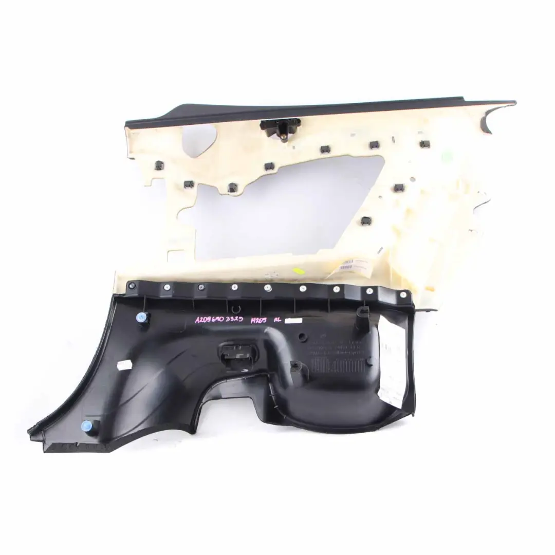 Lateral Trim Rear Left N/S Trim Panel Cover Cloth Fabric to Mercedes A209 with Part number A2096903325 Mercedes A209 Lateral Trim Rear Left N/S Trim Panel Cover Cloth Fabric - SKU A2096903325 - Part number A2096903325