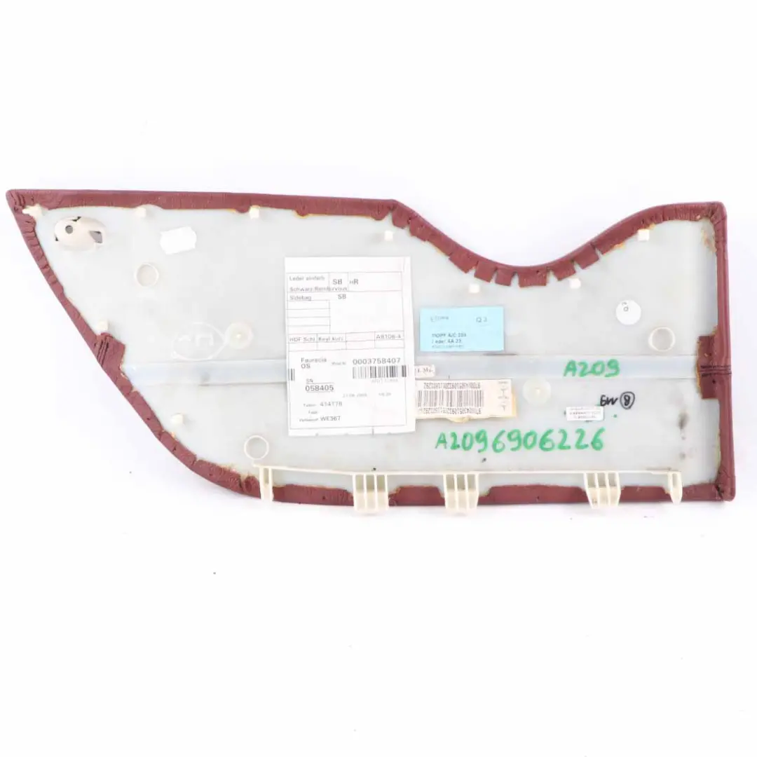  Lateral Panel Mercedes A209 Convertible Rear Right O/S Quarter Finisher Trim Red - SKU A2096906226 - Part number A2096906226