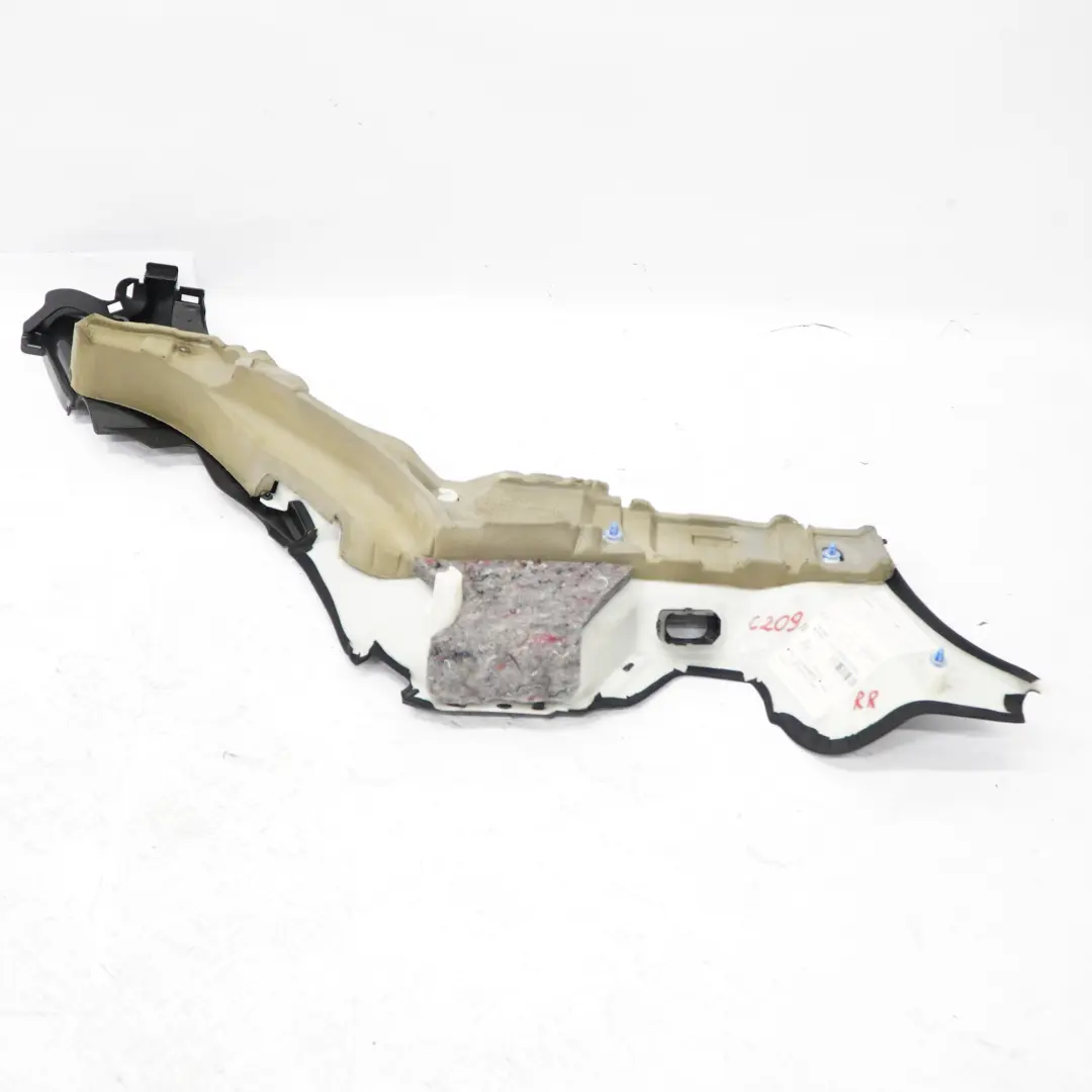 Rivestimento inferiore laterale posteriore destro tessuto nero per Mercedes C209 con numero di parte A2096908025 Mercedes C209 Rivestimento inferiore laterale posteriore destro tessuto nero - SKU A2096908025 - Numero di parte A2096908025