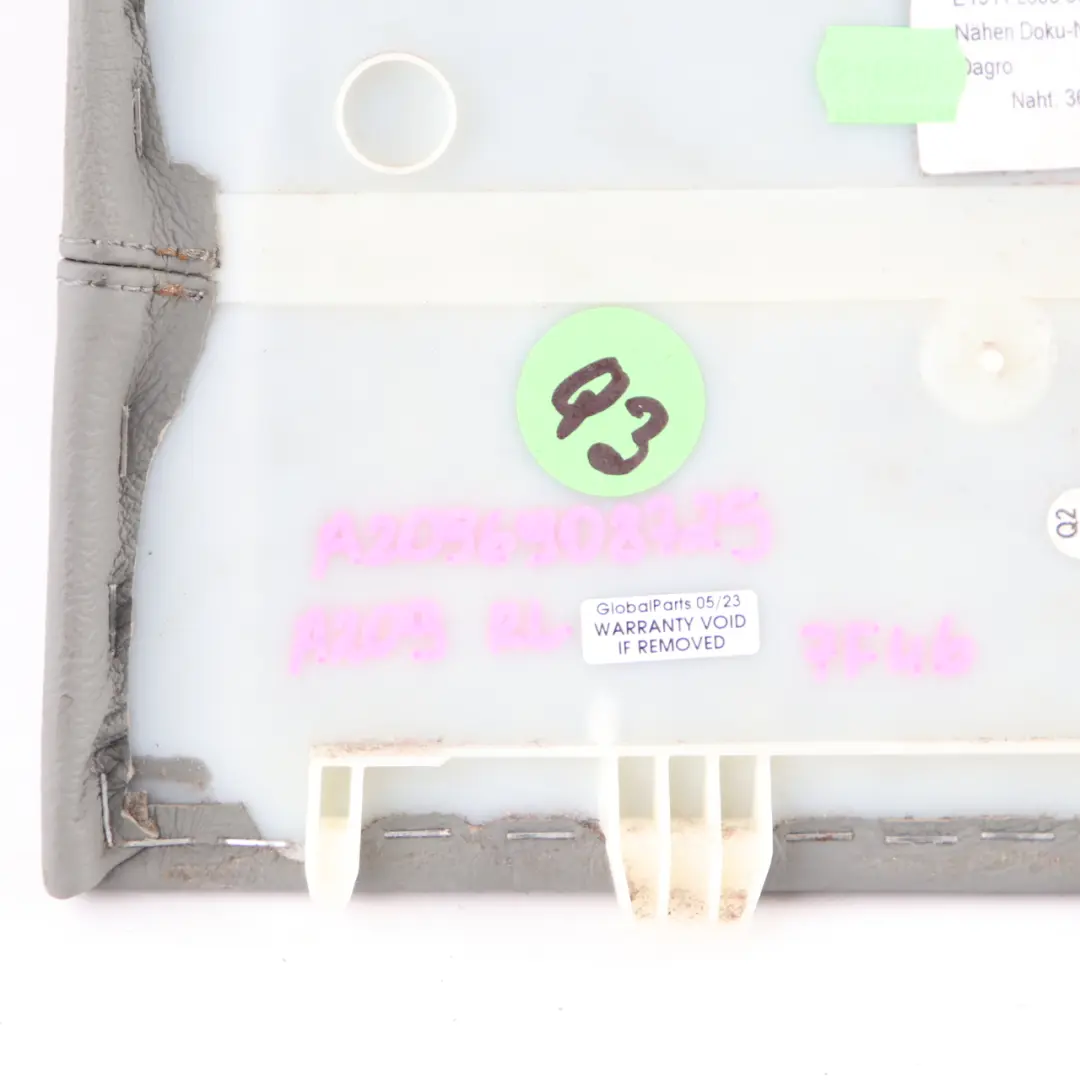 Mercedes W209 Convertible Quarter Panel Card Rear Left N/S Trim Cover Leather - SKU A2096908725 - Part number A2096908725