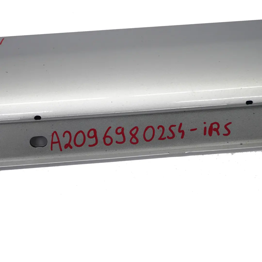 Side Skirt Right O/S Door Sill Cover Iridium Silver Metallic - 775 to Mercedes W209 with Part number A2096980254 Mercedes W209 Side Skirt Right O/S Door Sill Cover Iridium Silver Metallic - 775 - SKU A2096980254-IRS - Part number A2096980254