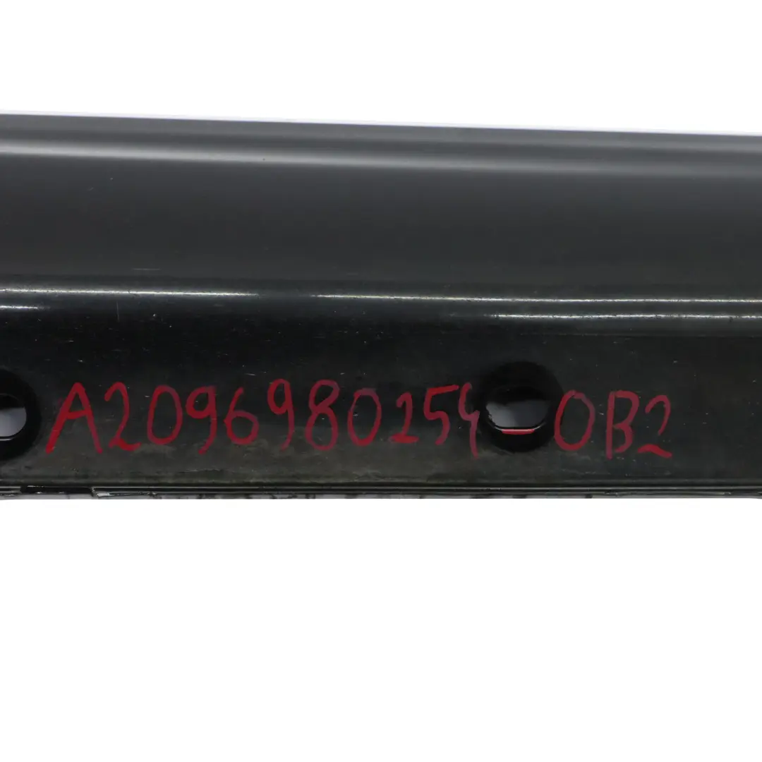 Mercedes W209 Side Skirt Right O/S Door Sill Cover Obsidian Black Metallic - 197 - SKU A2096980254-OB2 - Part number A2096980254