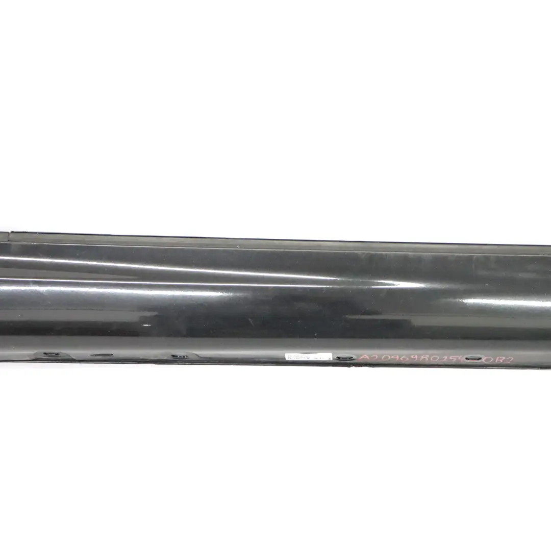 Mercedes W209 Side Skirt Right O/S Door Sill Cover Obsidian Black Metallic - 197 - SKU A2096980254-OB2 - Part number A2096980254