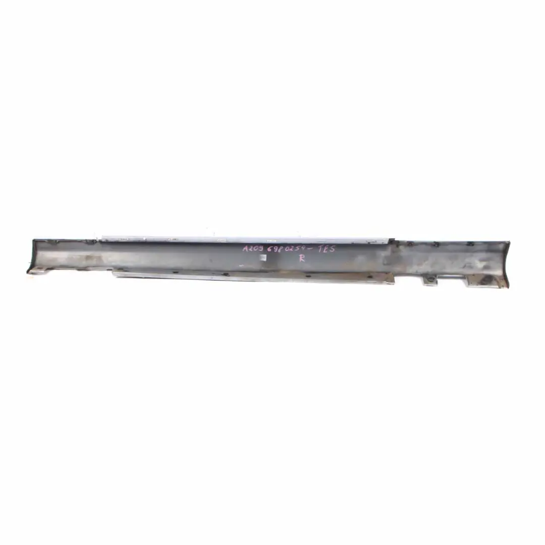 Side Skirt Right O/S Door Sill Cover Tellurium Silver - 762 to Mercedes W209 with Part number A2096980254 Mercedes W209 Side Skirt Right O/S Door Sill Cover Tellurium Silver - 762 - SKU A2096980254-TES - Part number A2096980254