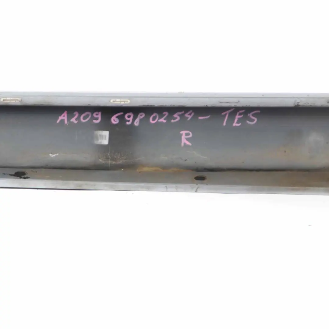 Side Skirt Right O/S Door Sill Cover Tellurium Silver - 762 to Mercedes W209 with Part number A2096980254 Mercedes W209 Side Skirt Right O/S Door Sill Cover Tellurium Silver - 762 - SKU A2096980254-TES - Part number A2096980254