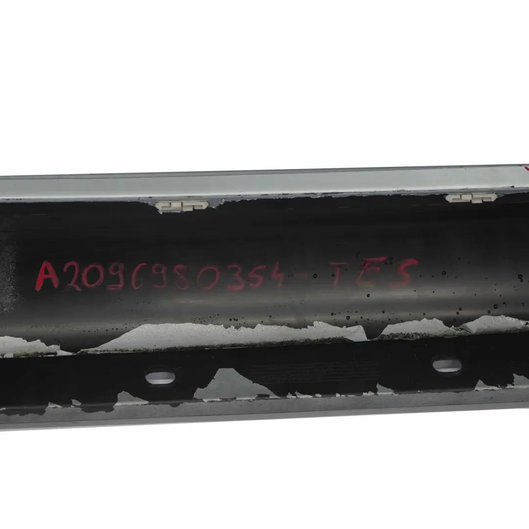 Side Skirt Door Sill Cover Left N/S Tellurium Silver - 762 to Mercedes CLK C209 with Part number A2096980354 Mercedes CLK C209 Side Skirt Door Sill Cover Left N/S Tellurium Silver - 762 - SKU A2096980354-TES - Part number A2096980354