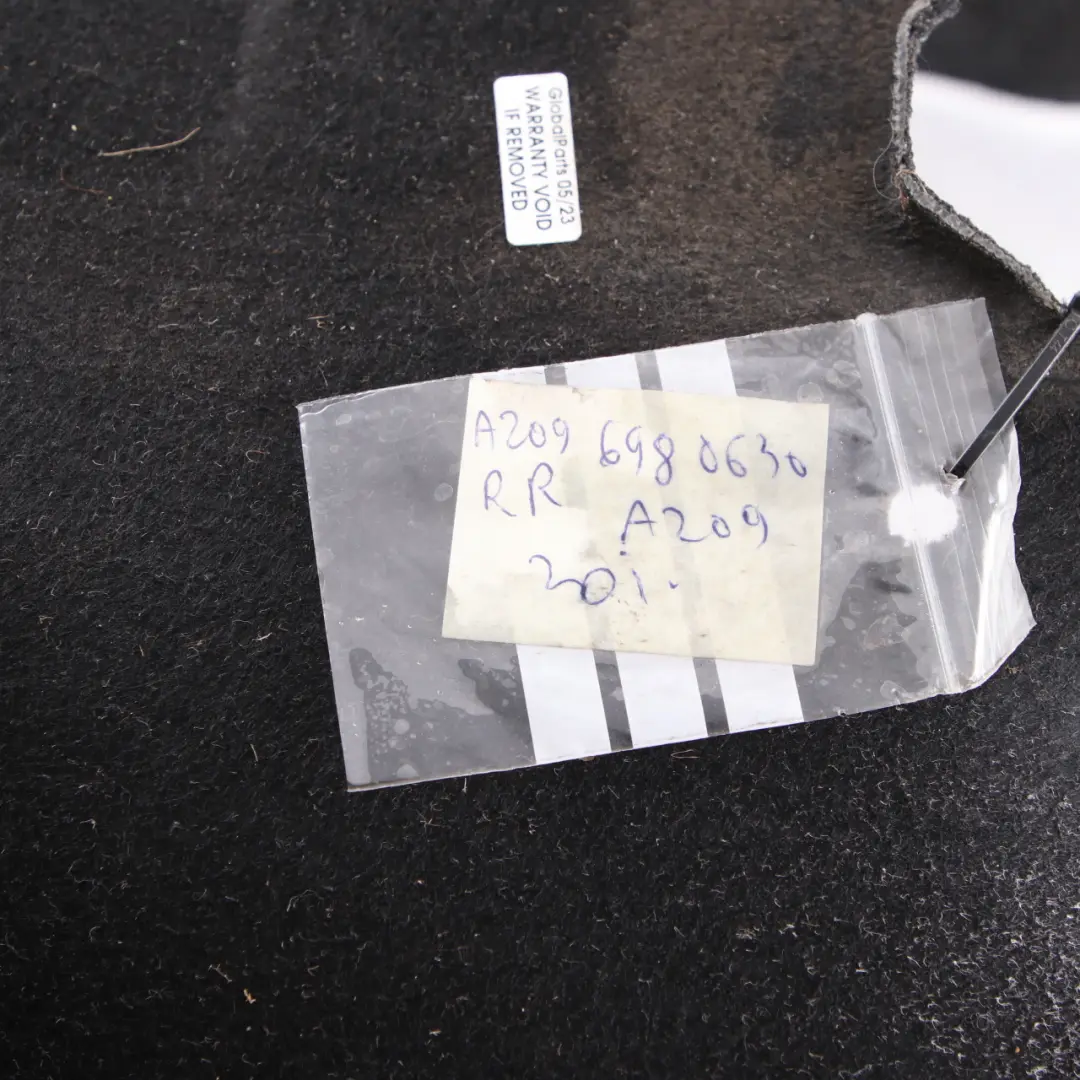 Arch Rear Right O/S Wheelhouse Trim Cover to Mercedes W209 Wheel with Part number A2096980630 Mercedes W209 Wheel Arch Rear Right O/S Wheelhouse Trim Cover - SKU A2096980630 - Part number A2096980630