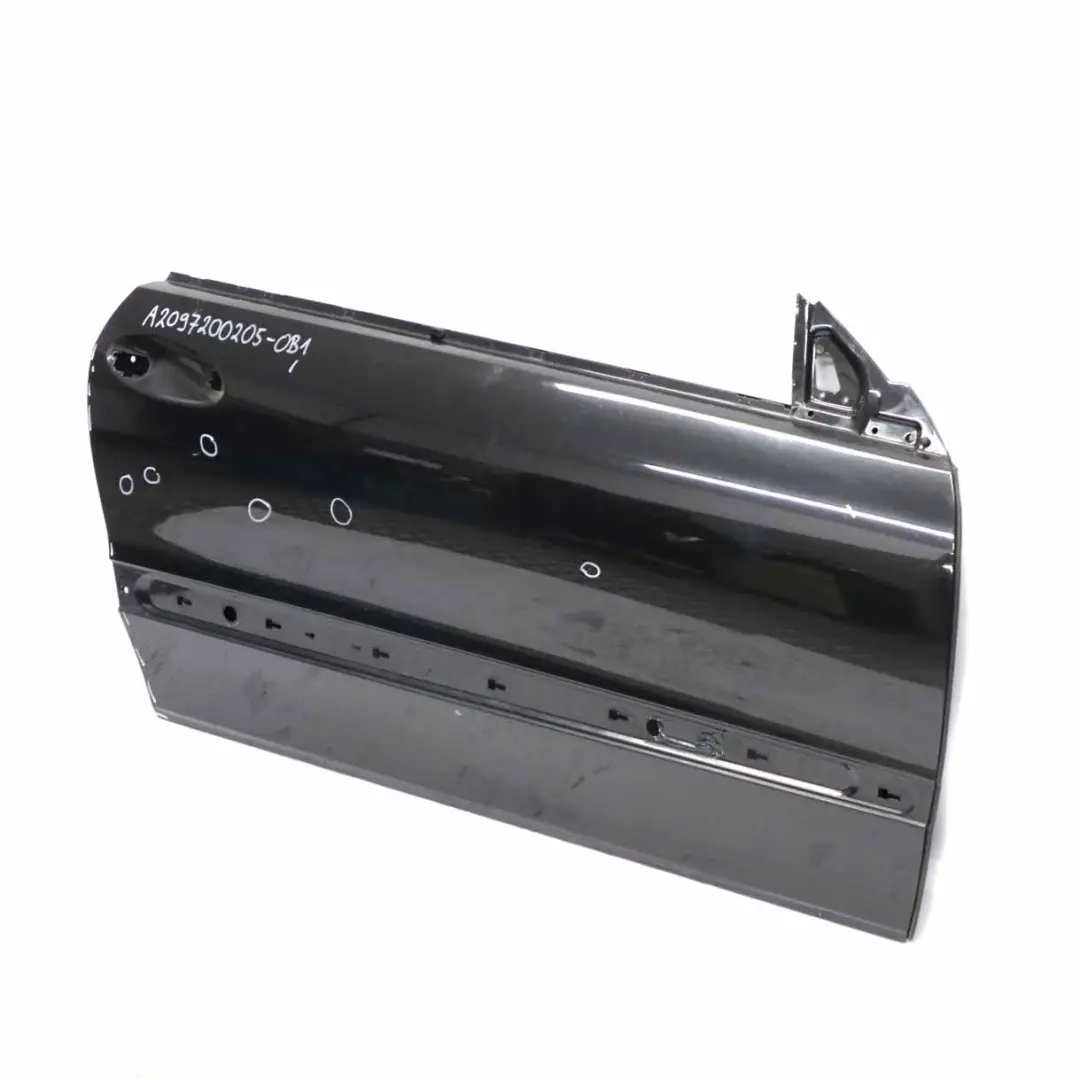Mercedes W209 Door Front Right O/S Obsidian Black Metallic - 197 - SKU A2097200205-OB1 - Part number A2097200205