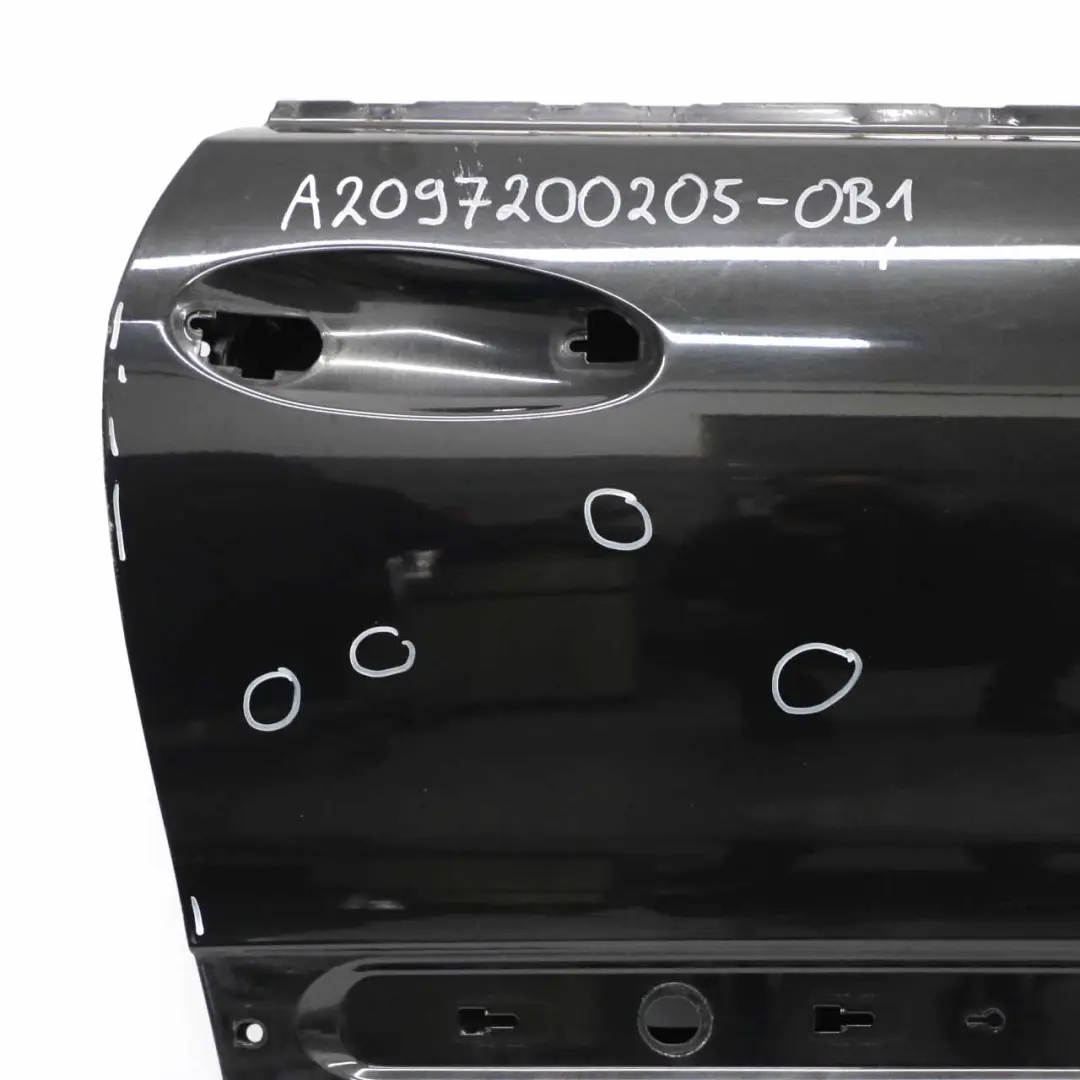 Mercedes W209 Door Front Right O/S Obsidian Black Metallic - 197 - SKU A2097200205-OB1 - Part number A2097200205