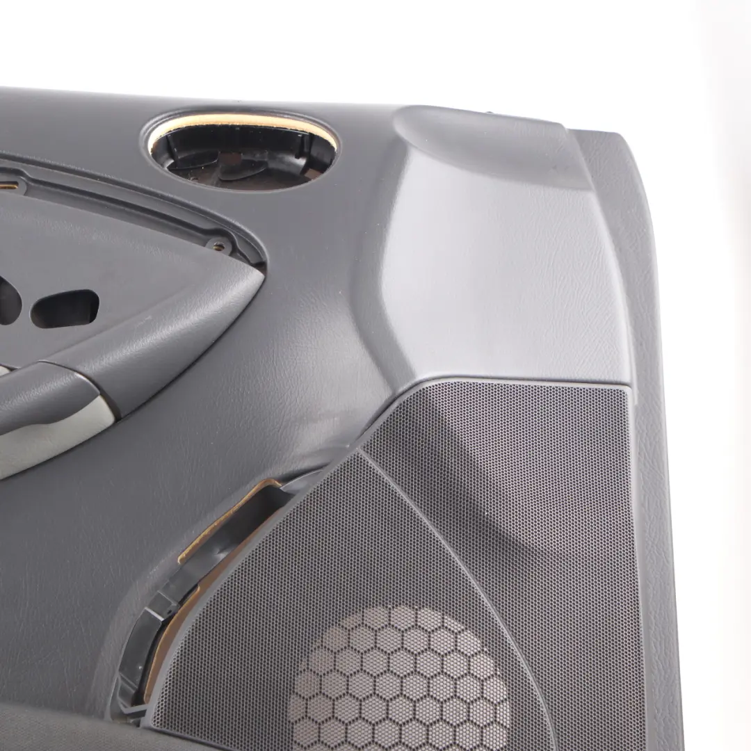 Door Card Front Left N/S Trim Panel Covering Grey Leather to Mercedes CLK A209 with Part number A2097206363 Mercedes CLK A209 Door Card Front Left N/S Trim Panel Covering Grey Leather - SKU A2097206363 - Part number A2097206363