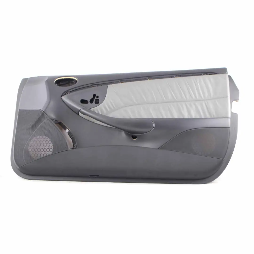 Door Card Front Right O/S Trim Panel Covering Grey Leather to Mercedes CLK A209 with Part number A2097206463 Mercedes CLK A209 Door Card Front Right O/S Trim Panel Covering Grey Leather - SKU A2097206463 - Part number A2097206463