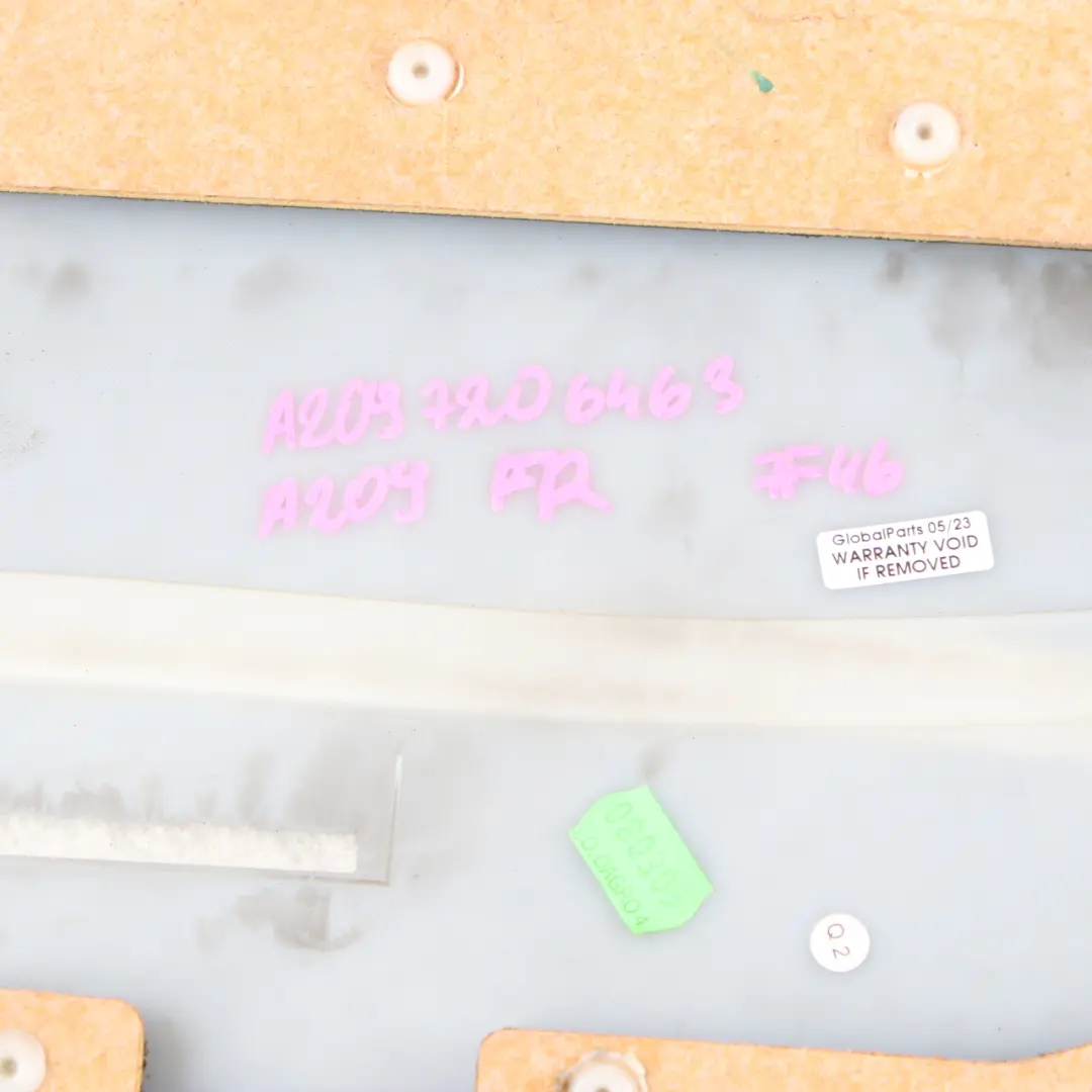 Door Card Front Right O/S Trim Panel Covering Grey Leather to Mercedes CLK A209 with Part number A2097206463 Mercedes CLK A209 Door Card Front Right O/S Trim Panel Covering Grey Leather - SKU A2097206463 - Part number A2097206463