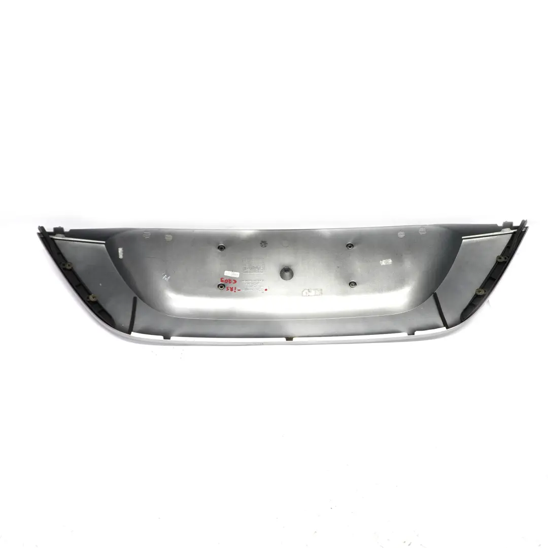 Mercedes CLK C209 Rear Trunk Number Plate Trim Iridium Silver - 775 - SKU A2097500081-IRS - Part number A2097500081