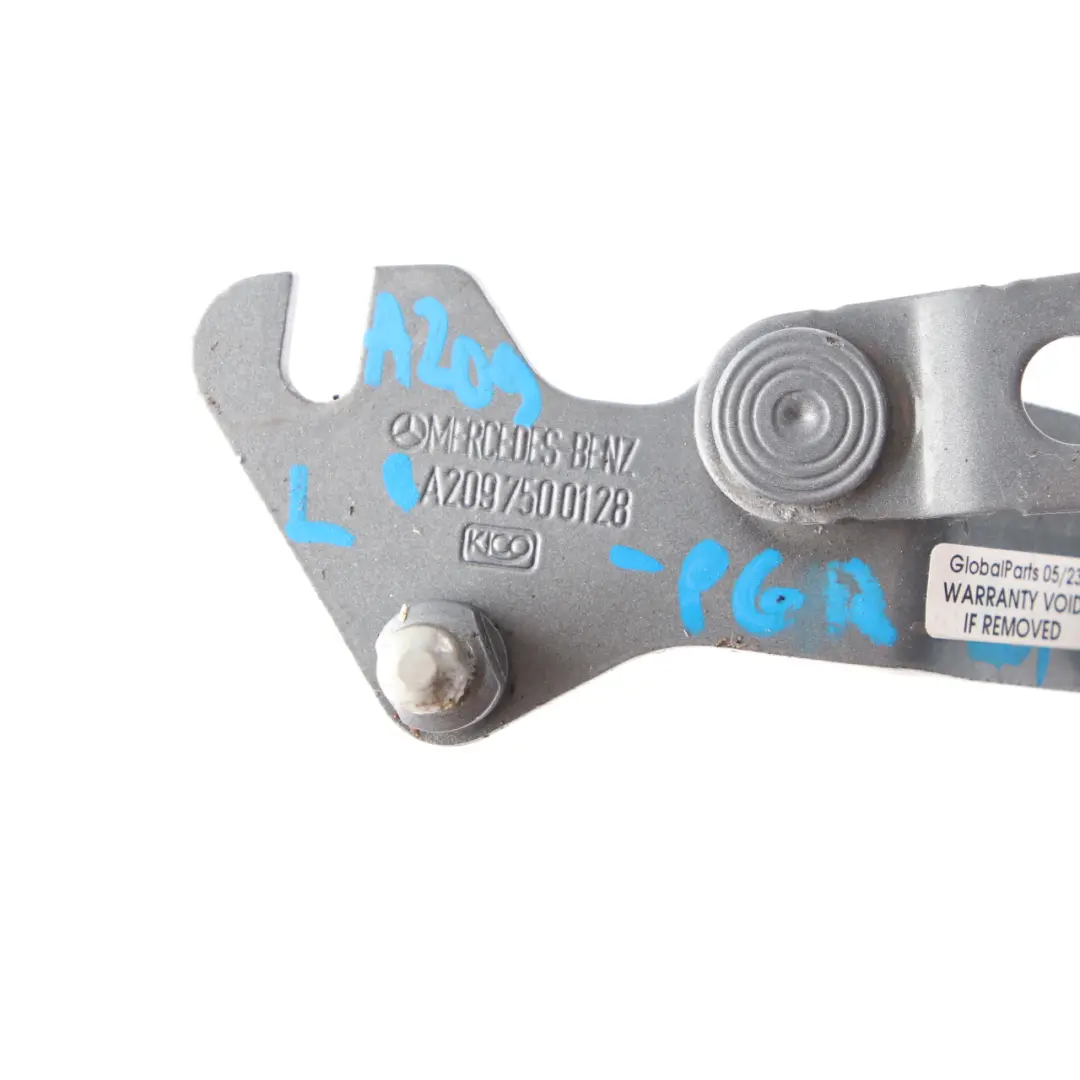 Mercedes W209 Convertible Trunk Hinge Rear Left N/S Perlite Grey 747 - SKU A2097500128-PGR - Part number A2097500128