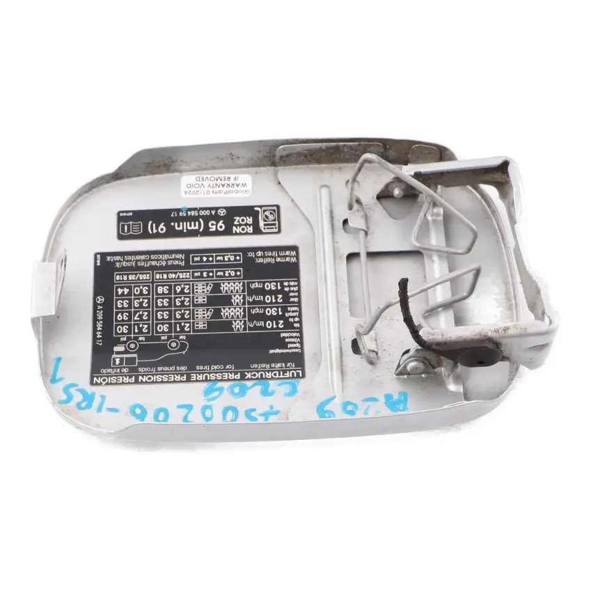 Mercedes C209 A209 Fuel Filler Fill In Flap Tank Cap Cover Iridium Silver 775 - SKU A2097500206-IRS1 - Part number A2097500206