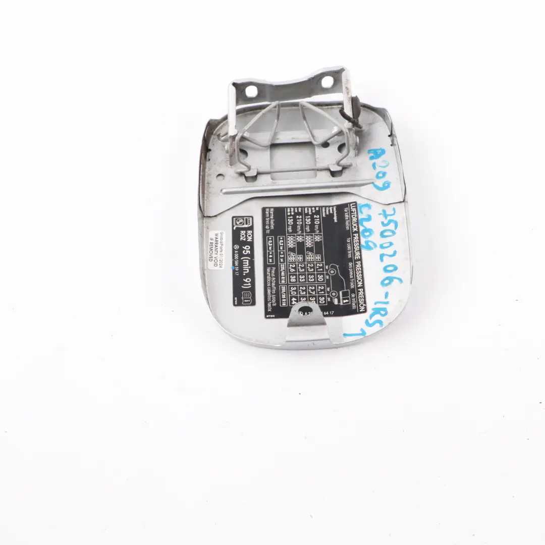 Mercedes C209 A209 Fuel Filler Fill In Flap Tank Cap Cover Iridium Silver 775 - SKU A2097500206-IRS1 - Part number A2097500206