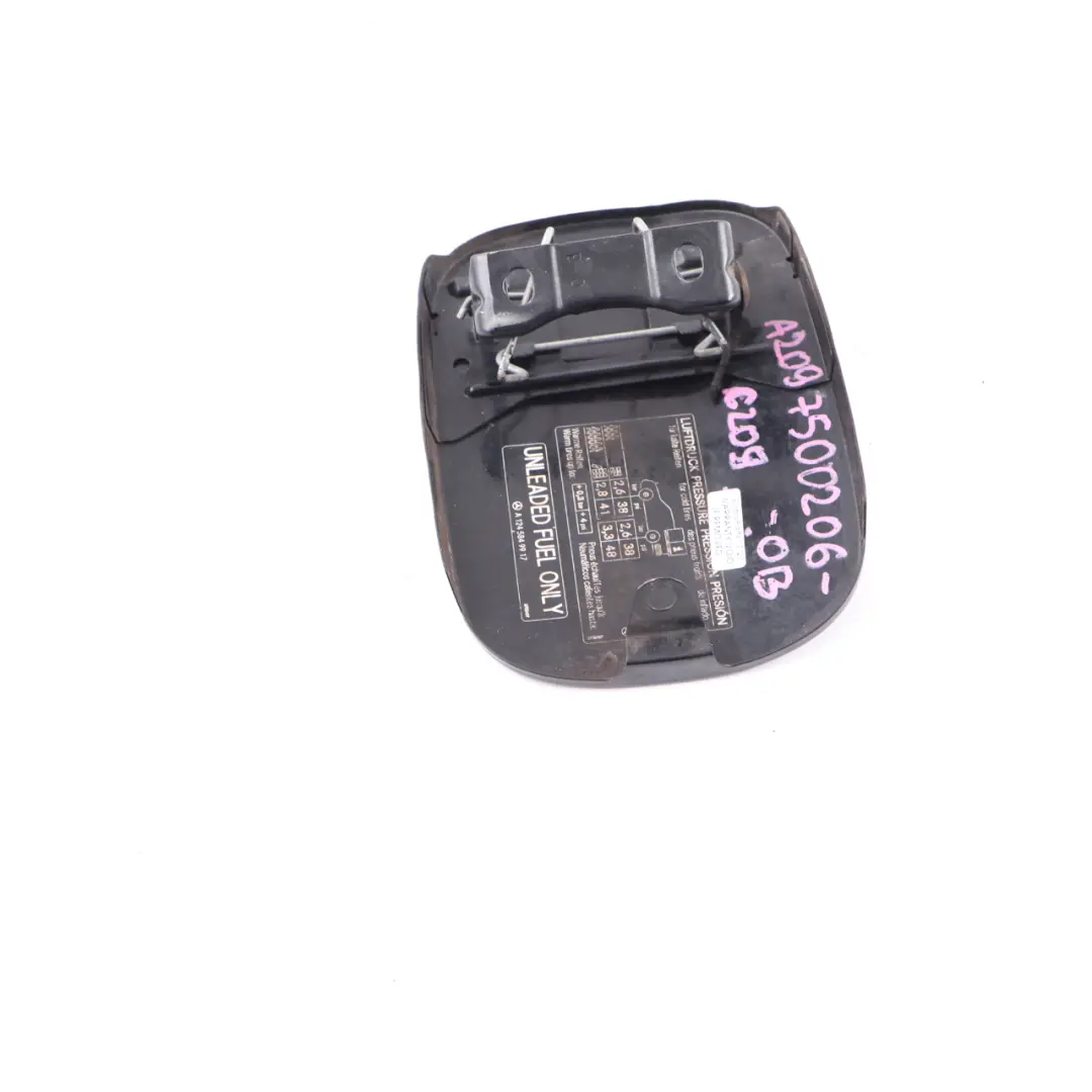 Mercedes CLK C209 Fuel Filler Fill In Flap Tank Cap Cover Obsidian Black - 197 - SKU A2097500206-OB - Part number A2097500206