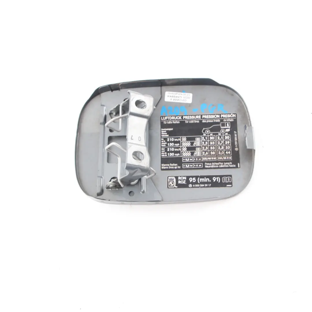 Filler Fill In Flap Tank Cap Cover Perlite Grey - 747 to Mercedes CLK W209 Fuel with Part number A2097500206 Mercedes CLK W209 Fuel Filler Fill In Flap Tank Cap Cover Perlite Grey - 747 - SKU A2097500206-PGR - Part number A2097500206