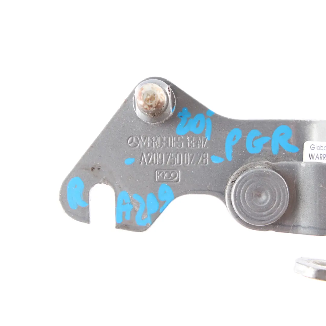 Trunk Hinge Rear Right O/S Perlite Grey to Mercedes W209 Convertible with Part number A2097500228 Mercedes W209 Convertible Trunk Hinge Rear Right O/S Perlite Grey - SKU A2097500228-PGR - Part number A2097500228
