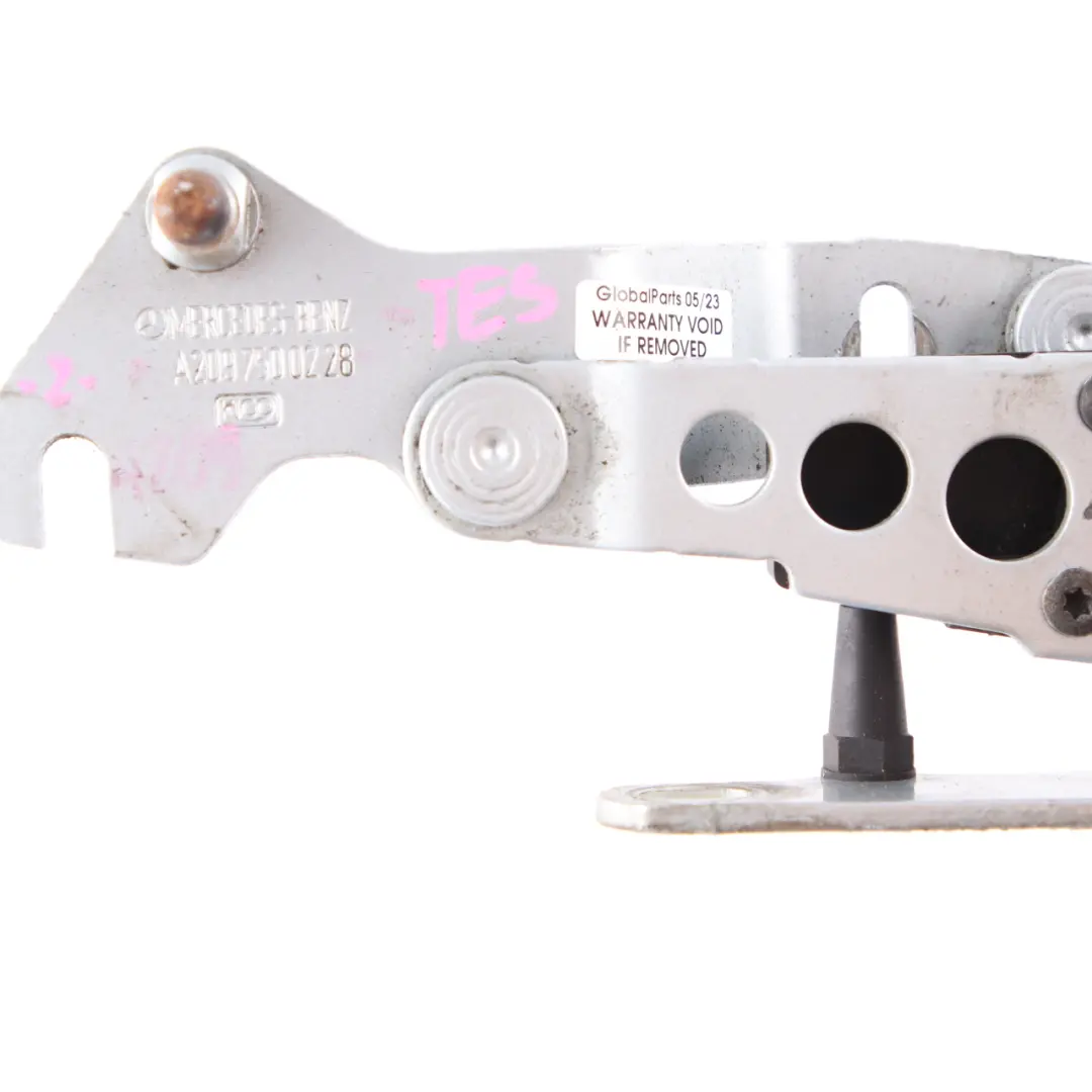 Trunk Hinge Rear Right O/S Tellurium Silver 762 to Mercedes W209 Cabrio with Part number A2097500228 Mercedes W209 Cabrio Trunk Hinge Rear Right O/S Tellurium Silver 762 - SKU A2097500228-TES - Part number A2097500228