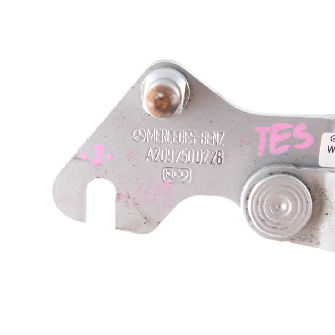 Trunk Hinge Rear Right O/S Tellurium Silver 762 to Mercedes W209 Cabrio with Part number A2097500228 Mercedes W209 Cabrio Trunk Hinge Rear Right O/S Tellurium Silver 762 - SKU A2097500228-TES - Part number A2097500228