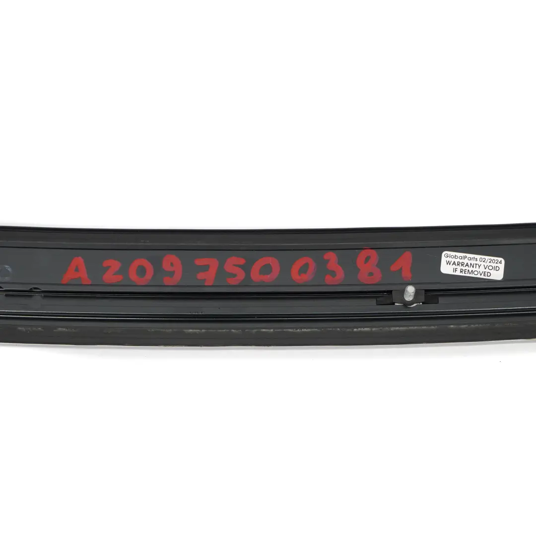 Folding Top Compartment Strip Trim Panel Black to Mercedes A209 with Part number A2097500381 Mercedes A209 Folding Top Compartment Strip Trim Panel Black - SKU A2097500381 - Part number A2097500381