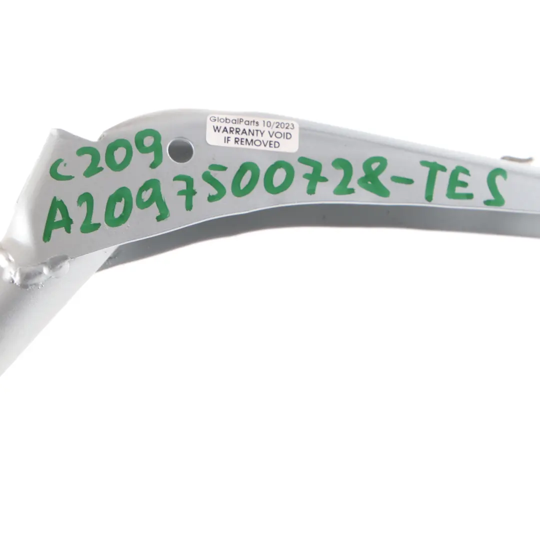 Trunk Hinge Rear Left N/S Tellurium Silver 762 to Mercedes CLK W209 with Part number A2097500728 Mercedes CLK W209 Trunk Hinge Rear Left N/S Tellurium Silver 762 - SKU A2097500728-TES - Part number A2097500728