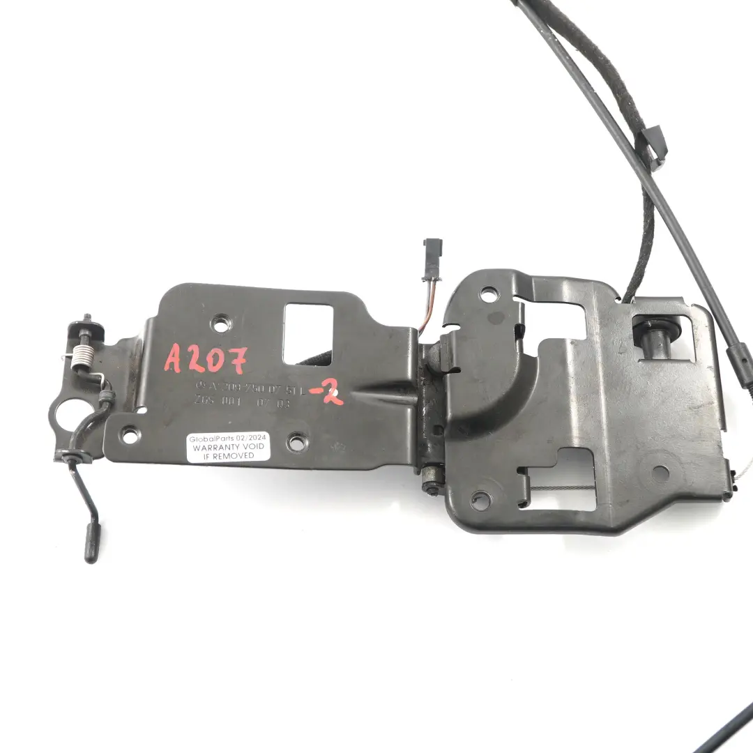 Mercedes A207 Cabrio Folding Top Hinge Rear Left N/S Flap Mount - SKU A2097500751-2 - Part number A2097500751