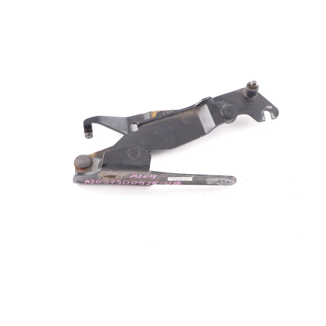 Trunk Hinge Rear Left N/S Obsidian Black 197 A2097501328 to Mercedes W209 Cabrio with Part number A2097500928 Mercedes W209 Cabrio Trunk Hinge Rear Left N/S Obsidian Black 197 A2097501328 - SKU A2097500928-OB - Part number A2097500928
