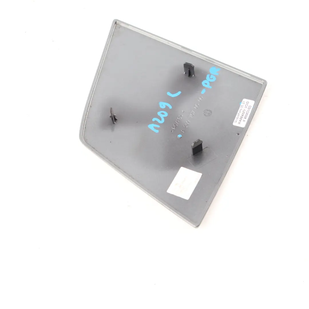 Roof Hinge Cover Left N/S Perlite Grey 747 to Mercedes W209 Convertible with Part number A2097570506 Mercedes W209 Convertible Roof Hinge Cover Left N/S Perlite Grey 747 - SKU A2097570506-PGR - Part number A2097570506