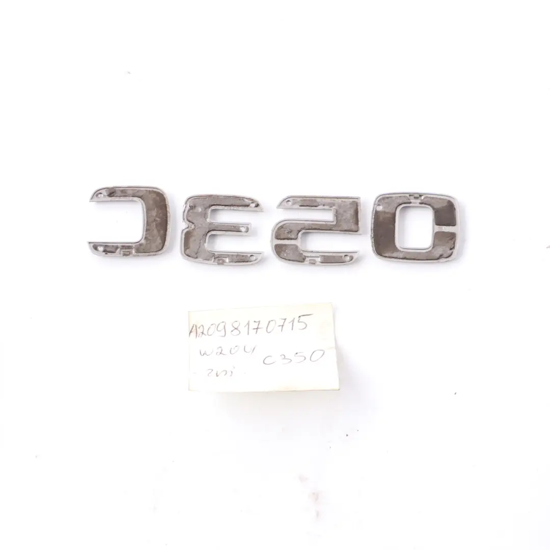Mercedes W204 C350 Emblema Bagagliaio Posteriore Aderente Lettering - SKU A2098170715 - Numero di parte A2098170715