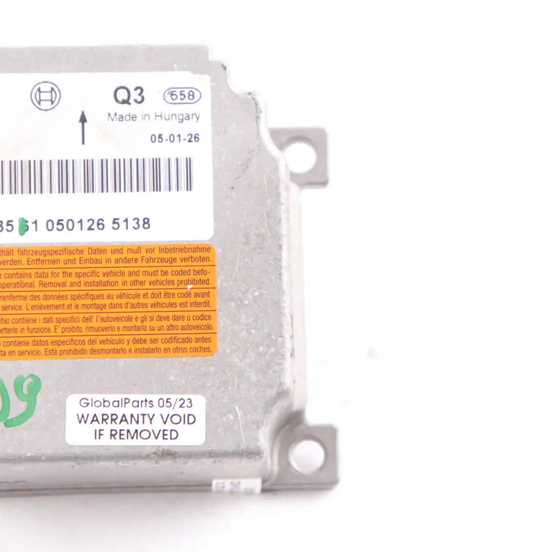Mercedes W209 Convertible Air Module SRS Control Unit ECU - SKU A2098200085 - Part number A2098200085