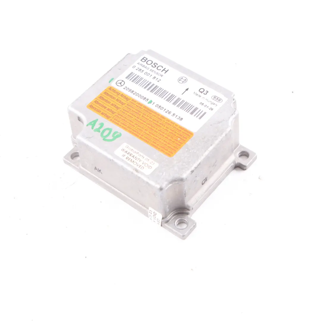 Mercedes W209 Convertible Air Module SRS Control Unit ECU - SKU A2098200085 - Part number A2098200085