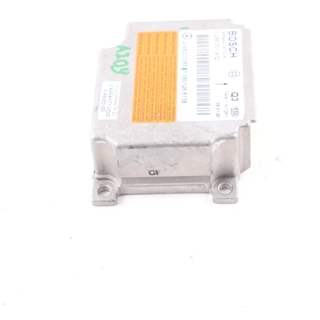 Mercedes W209 Convertible Air Module SRS Control Unit ECU - SKU A2098200085 - Part number A2098200085