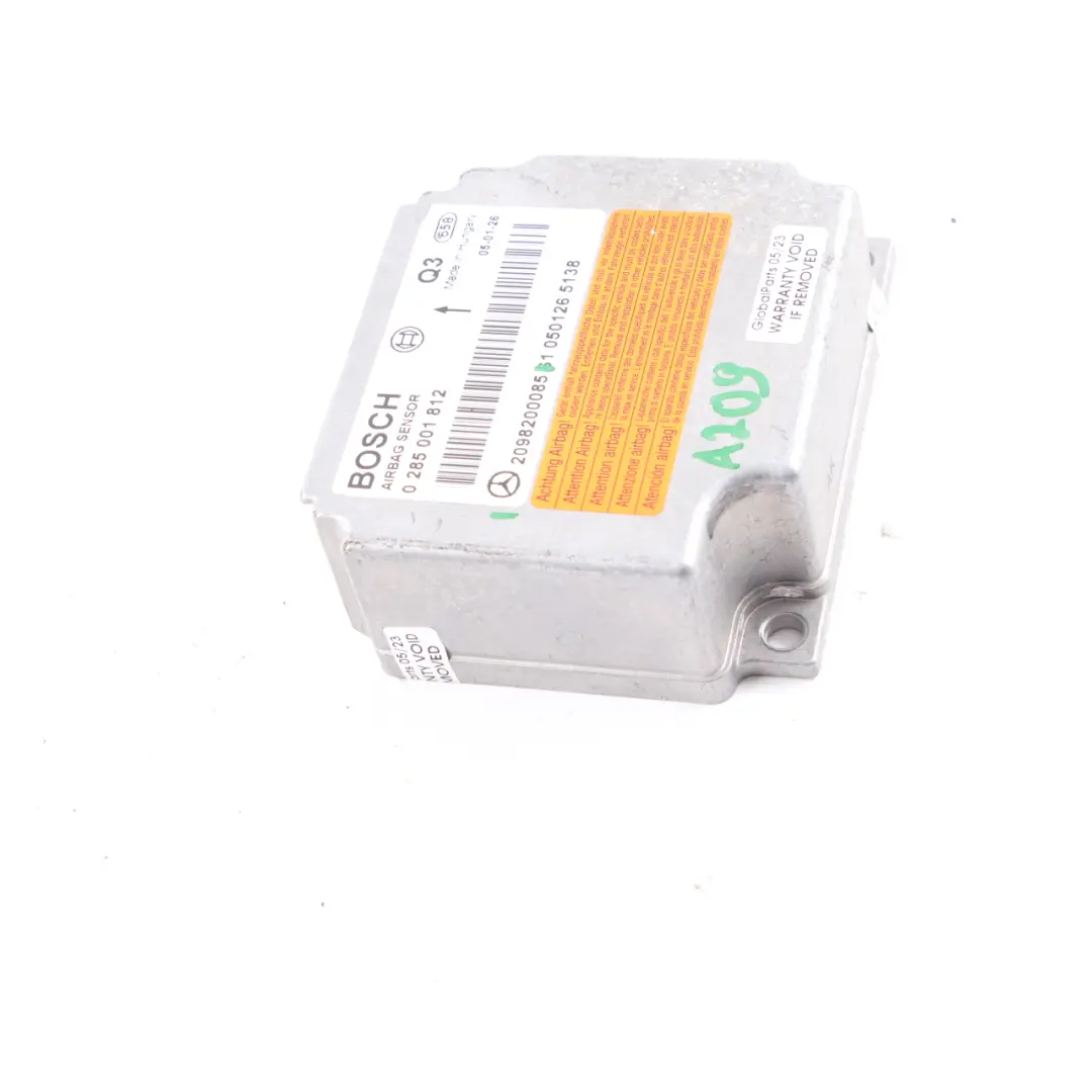 Mercedes W209 Convertible Air Module SRS Control Unit ECU - SKU A2098200085 - Part number A2098200085