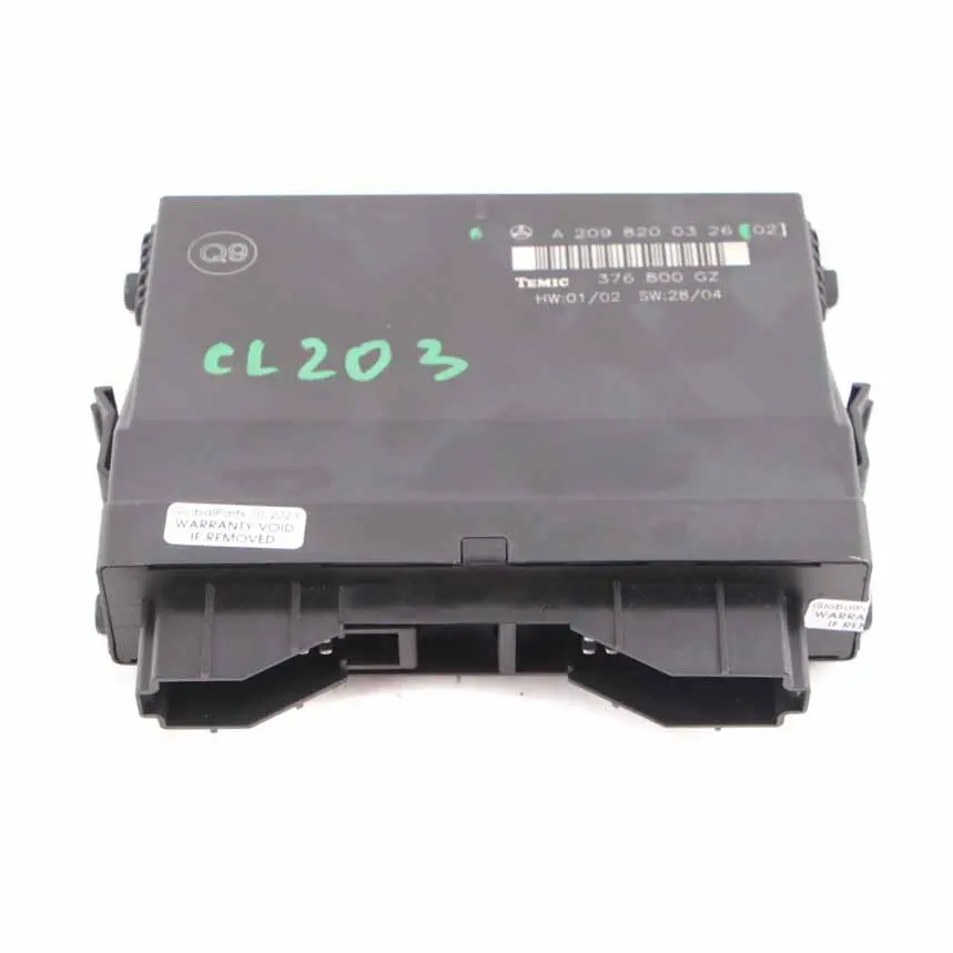 Body Control Module Unit Temic 376 800 GZ to Mercedes CL203 with Part number A2098200326 Mercedes CL203 Body Control Module Unit Temic 376 800 GZ - SKU A2098200326-1 - Part number A2098200326