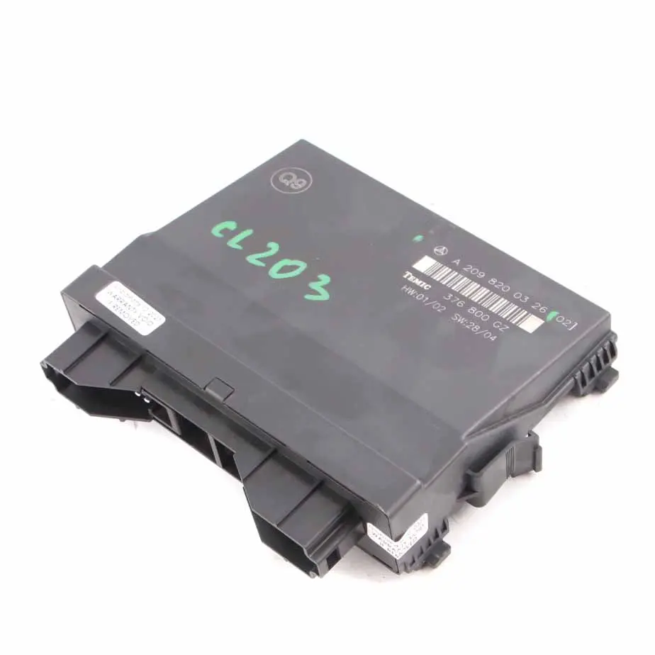 Body Control Module Unit Temic 376 800 GZ to Mercedes CL203 with Part number A2098200326 Mercedes CL203 Body Control Module Unit Temic 376 800 GZ - SKU A2098200326-1 - Part number A2098200326