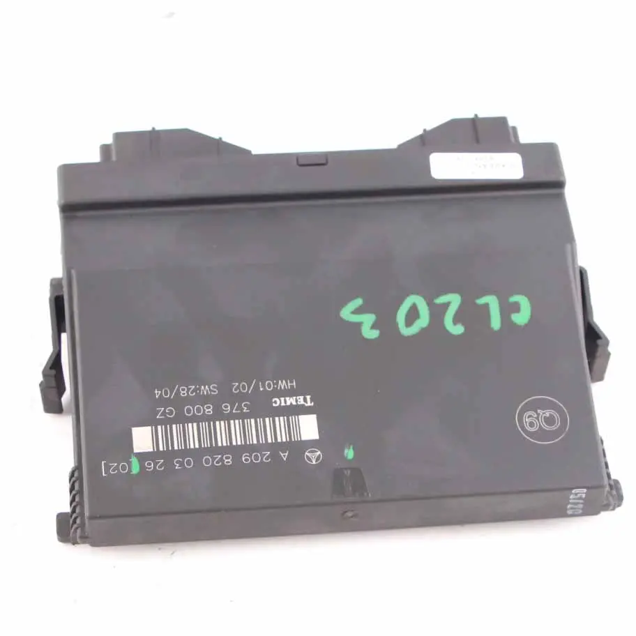 Body Control Module Unit Temic 376 800 GZ to Mercedes CL203 with Part number A2098200326 Mercedes CL203 Body Control Module Unit Temic 376 800 GZ - SKU A2098200326-1 - Part number A2098200326