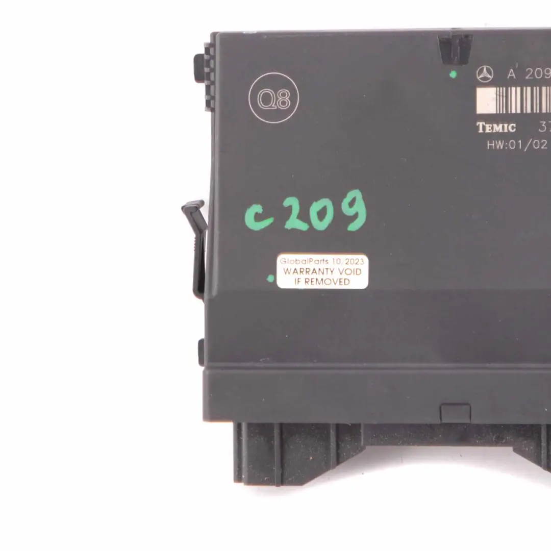 Cuerpo Unidad De Módulo De Control Temic 376 800 GZ para Mercedes C209 con número de pieza A2098200326 Mercedes C209 Cuerpo Unidad De Módulo De Control Temic 376 800 GZ - SKU A2098200326 - Número de pieza A2098200326