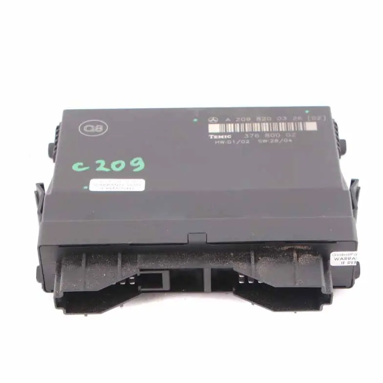 Cuerpo Unidad De Módulo De Control Temic 376 800 GZ para Mercedes C209 con número de pieza A2098200326 Mercedes C209 Cuerpo Unidad De Módulo De Control Temic 376 800 GZ - SKU A2098200326 - Número de pieza A2098200326