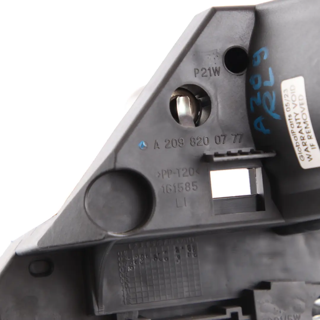 Lamp Support Left N/S Tail Light Bulb Socket to Mercedes CLK W209 Rear with Part number A2098200777 Mercedes CLK W209 Rear Lamp Support Left N/S Tail Light Bulb Socket - SKU A2098200777 - Part number A2098200777