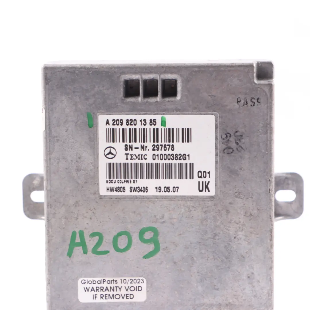  Voice Module Mercedes W203 W209 W211 Control Unit Input System - SKU A2098201385 - Part number A2098201385