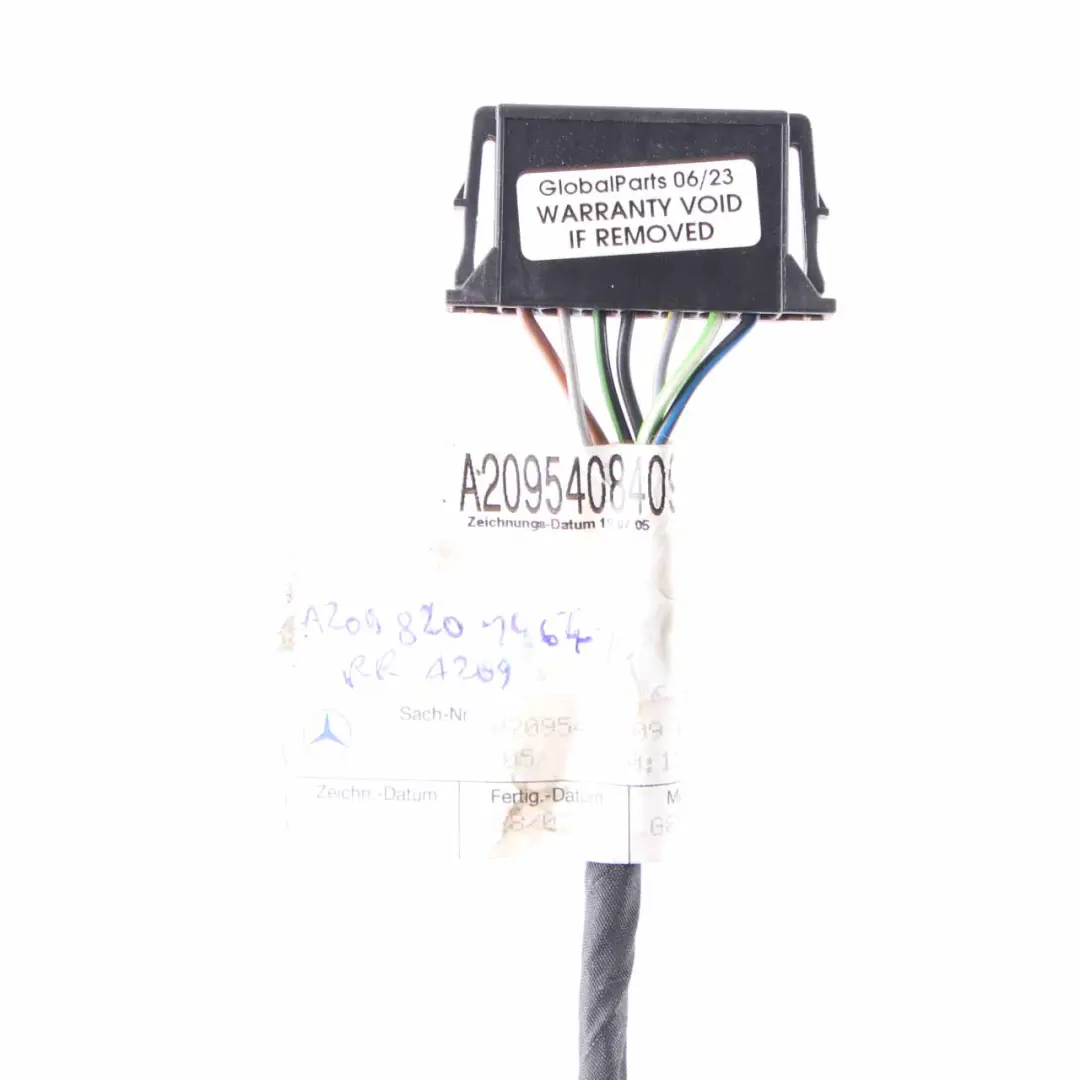 Mercedes CLK C209 Rear Right O/S Tail Light Lamp Plug Socket Wiring A0435456628 - SKU A2098201464-1 - Part number A2098201464