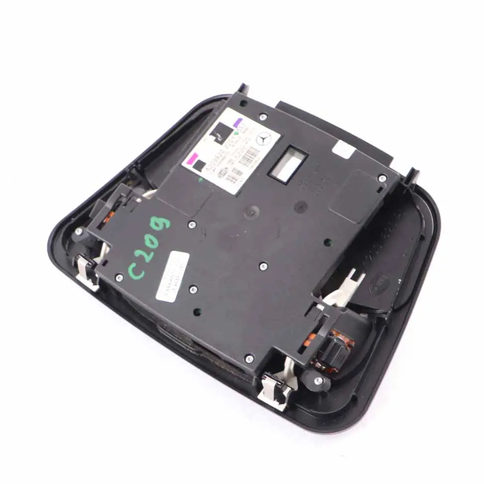 Interior Roof Reading Light Lamp Panel Black to Mercedes CLK C209 W209 with Part number A2098202201 Mercedes CLK C209 W209 Interior Roof Reading Light Lamp Panel Black - SKU A2098202201 - Part number A2098202201