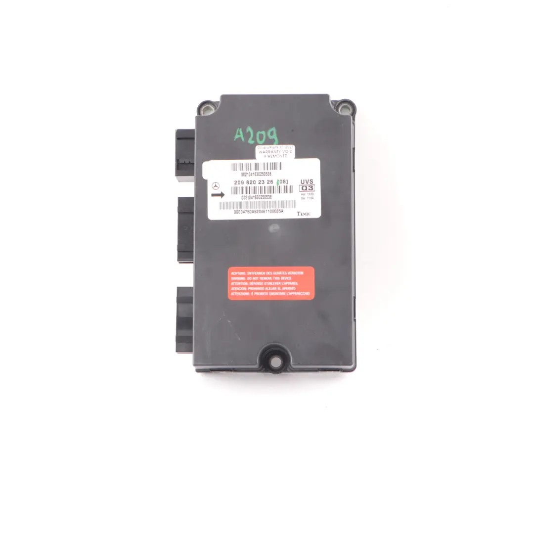 Roof Top Control Unit Module ECU to Mercedes CLK W209 Convertible with Part number A2098202326 Mercedes CLK W209 Convertible Roof Top Control Unit Module ECU - SKU A2098202326 - Part number A2098202326